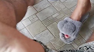 RISKY PUBLIC FACEFUCK - CLOSE UP - mid day SLOPPY DEEPTHROAT on the balcony