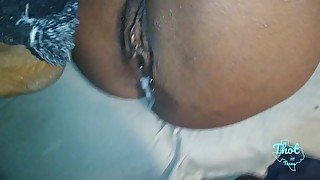 Ebony Thot in Texas Pussy getting Beat Down Creampie for Multiple Milfs