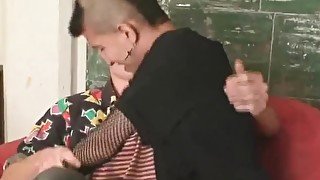 Smooth twink gets passionate throatfuck