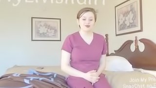 Nurse roleplay joi- big tits pawg redhead jerk off instruction
