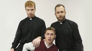 Gay sex with priests, starring Dacotah Red, Zak Bishop, and Joel Someone