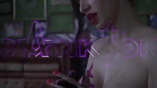 SANKTOR - Hot Brunette with big tits strokes till orgasm