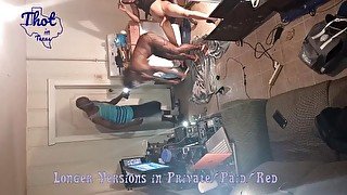 Ebony Cougar 2 Black Guys Tag Team Take Turns in Video Studio Amature Mlfvideo