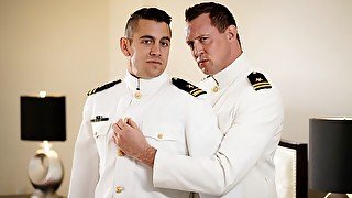 Uniformed hotties Dante Colle and Pierce Paris fuck silly