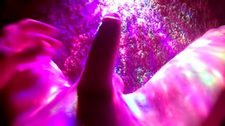 Male Masturbation in wild Lights.