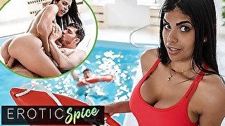 DEVIANTE - Big Tits Lifeguard Sheila Ortega saves a big cock so her wet pussy can get creampie