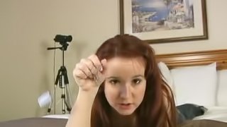 Redhead teen AnnaBelle Lee imagines that she's a hypnotist