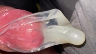 Huge Cum Load Big Sperm Load in Condom Semen Ejaculation after Sex Cumming Solo Male Video Dick Cock