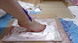 Compilation - Pouring art over my FEET