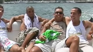 Superb orgy as masculine gays bang each others anal in the yacht