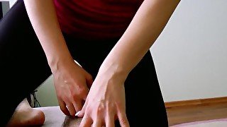 Fit Teen In Latex Gloves Perfect Handjob and Prostate Massage - POV Cumshot