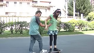Skater girl wannabe has her narrow pussy rammed deep