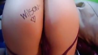 Revealing her amazing ass for the cam