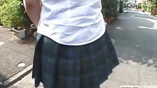 Japanese schoolgirl marbles insertion for jump rope Subtitled