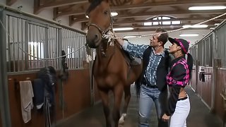 Riding a horse is not like riding a big cock for sexy Tera Joy