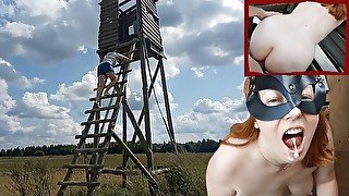 Hot public fuck in a lookout tower.