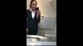 kinky amateur stewardess playing with her tight pussy and having multiple orgasm