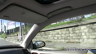 Czech amateur banging outdoor by fake taxi driver