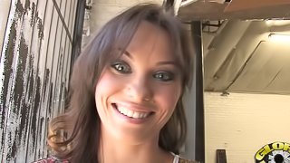 Backstage reality solo video with brunette milf Alysa
