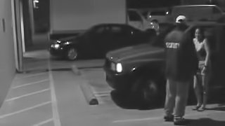 Parking Lot Action Caught By A Security Camera