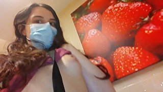 Wanna Watch me Pee At Jamba Juice? Hairy Pink Pussy Cunt Pees Piss Urination Public Toilet Bathroom