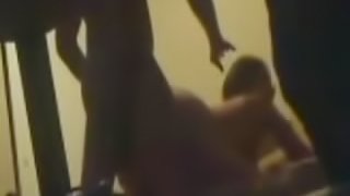 Spycam video of a couple having hardcore sex on the bed