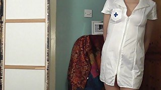 Hot FemDom Nurse Latex Gloves Extreme Edging with explosive Cumshot