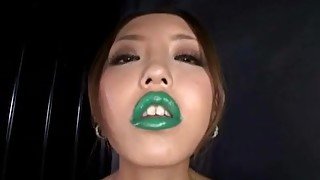 Green lipstick snogging with a hot Japanese chick and a masked man