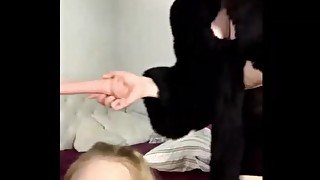 Squirting everywhere while making my hot slave cum on herself SUPER HOT SHOW!