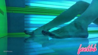 Tanning Bed Candid Feet Tease Day 2 Preview