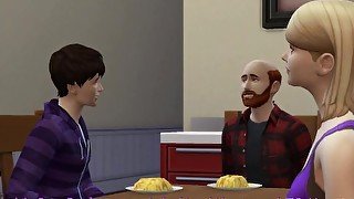 DDSims - Wife cheats with friends in front of husband - Sims 4