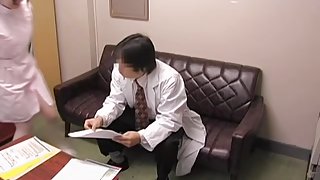 Kinky doctor and his japanese nurse have sex in medical film