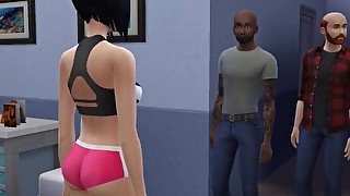 DDSims - Cuckold Lets BBC Fuck his MILF Wife - Sims 4