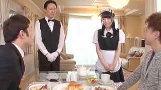 Japanese maid spreads her legs for great sex sessions