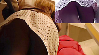 Fascinating hottie in the subway upskirt video