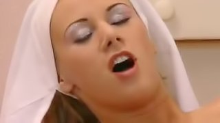 Two horny nurses are fucking with their patient