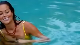 Sensual Babe Brooke Burke Wearing Sexy Bikinis Free Compilation Vid