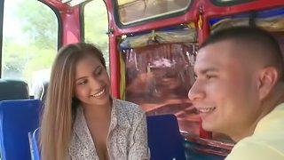 Breathtaking beauty Tatiana wows this guy on the bus