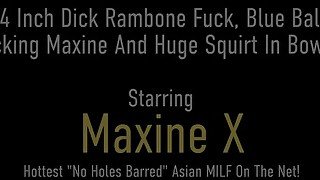 Squirting Big Titty Asian Maxine X Cums With Fuck Machine And 24 Inch Dildo