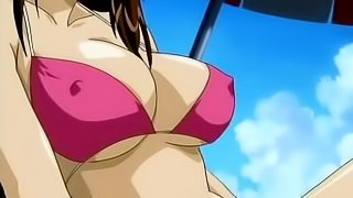 Anime sex slave in ropes pussy drilled hard in group