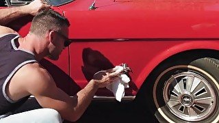 Skylar Snow Is A Big Tit Nympho Who Cucks Her Husband With The Car Polisher