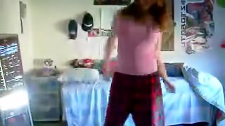 Homemade video of the babe trying to perform striptease
