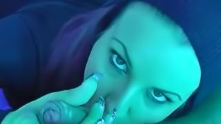 Salacious amateur brunette enjoys sucking a dick in POV clip