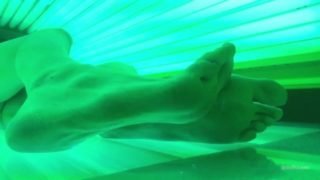 Tanning Bed Candid Feet Tease Day 1 Preview