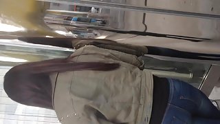 cum on girl at bus stop bus