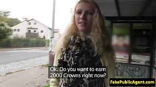 Amateur eurobabe sucks and fucks for cash