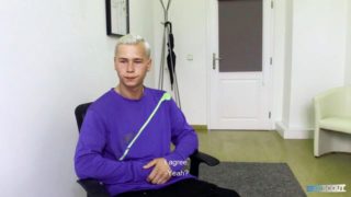 Bleached twink ass-fucked on the desk