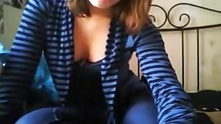 shy teen masturbates on cam