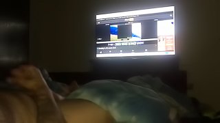 Daddy watching his little slut