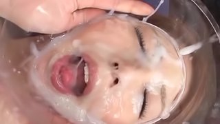 Nasty Japanese Slut Hina Akiyoshi Gets A Messy Facial
